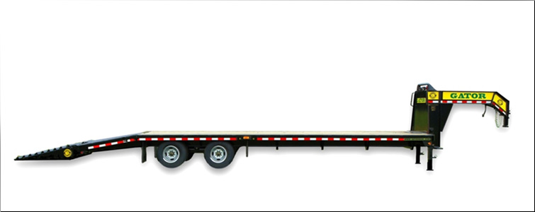 Gooseneck Flat Bed Equipment Trailer | 20 Foot + 5 Foot Flat Bed Gooseneck Equipment Trailer For Sale   McMinn County, Tennessee